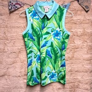 Tommy Bahama Floral Golf Tank NWT Size 6
